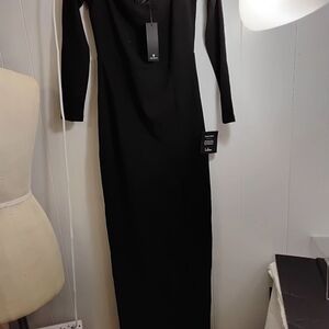 Elegant Black Long Sleeve Dress